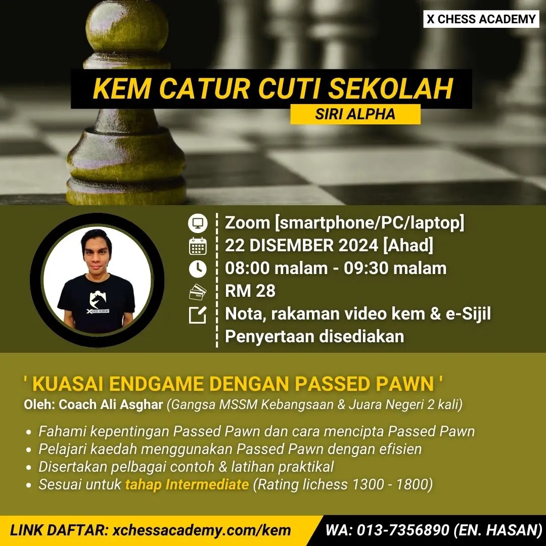 Kem Catur Cuti Sekolah Siri Alpha X Chess Academy