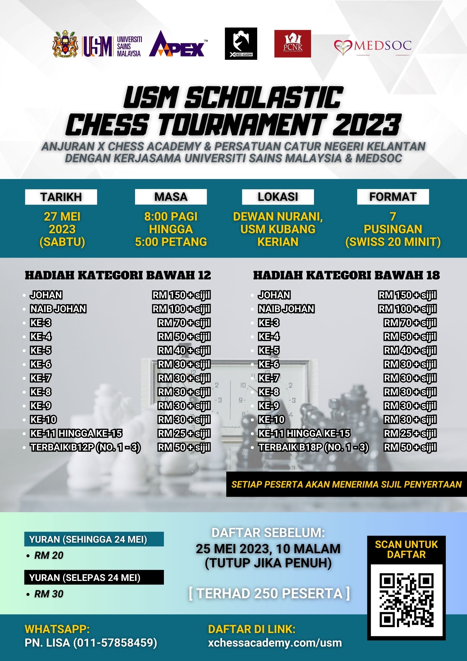 USM Scholastic Chess Tournament 2023 X Chess Academy